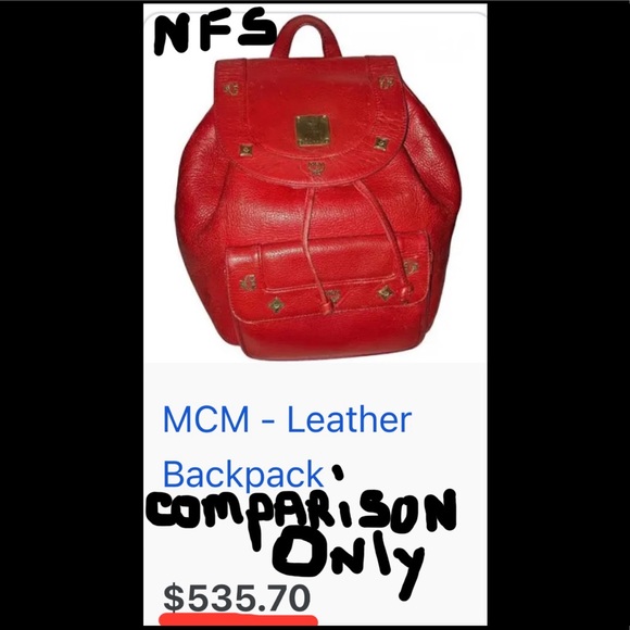 MCM “AUTHENTIC” VINTAGE PEBBLE LEATHER BACKPACK - Picture 3 of 16